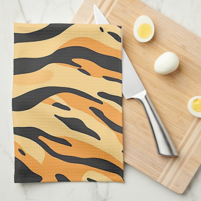 Paño De Cocina Rayas de Tigre (Doblado Cuarto)