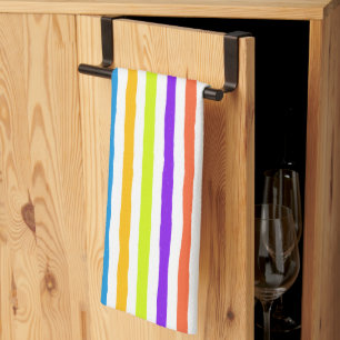 Paño De Cocina Rayas dibujadas a mano en brillantes colores de ar