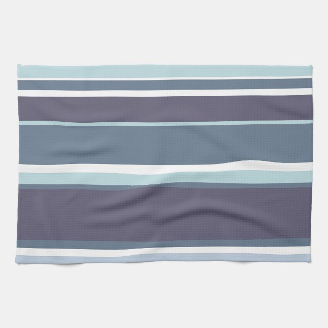 Paño De Cocina Rayas grises azules (Horizontal)