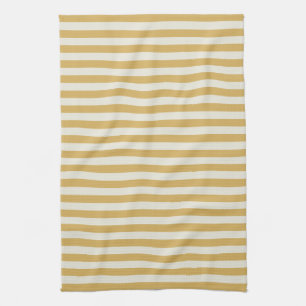 Paño De Cocina Rayas Intemporales Mostaza Amarillo