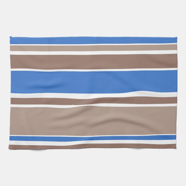 Paño De Cocina Rayas marrones y azules (Horizontal)