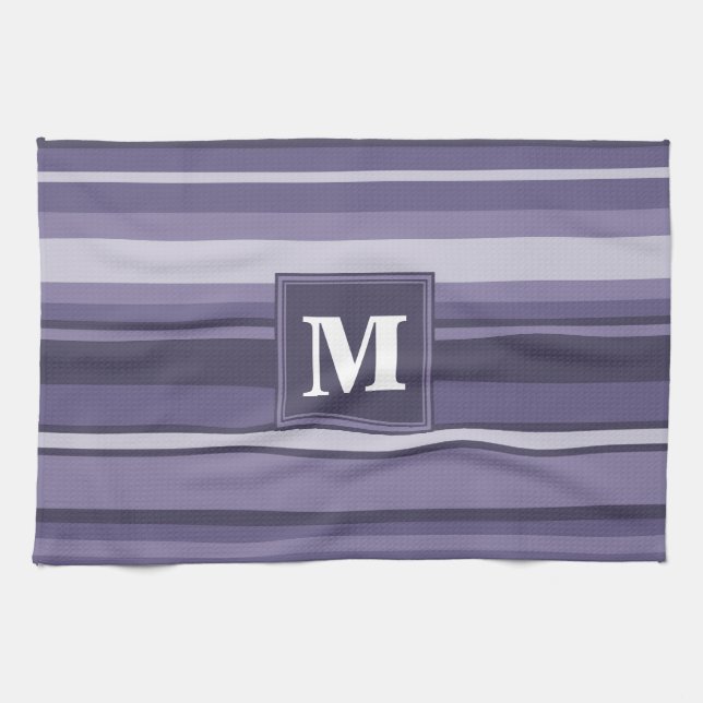 Paño De Cocina Rayas moradas monográficas (Horizontal)