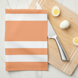 Paño De Cocina Rayas naranja y blancas