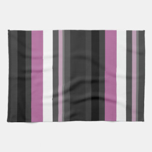 Paño De Cocina Rayas negras, grises y blancas