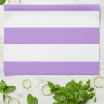 Paño De Cocina Rayas púrpuras, franjas blancas, patrón rayado<br><div class="desc">Elegantes,  elegantes y sofisticadas rayas de color violeta y blanco. Un regalo moderno y de moda,  perfecto para los amantes de las rayas de su vida.</div>