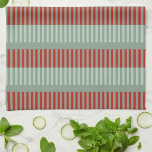 Paño De Cocina Rayas rojas y verdes
