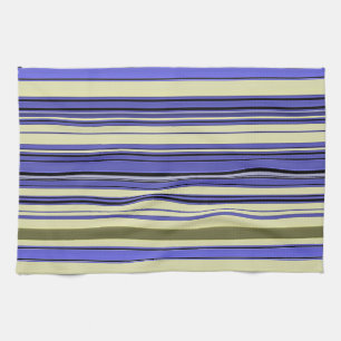 Paño De Cocina Rayas - Verde amarillo azul morado