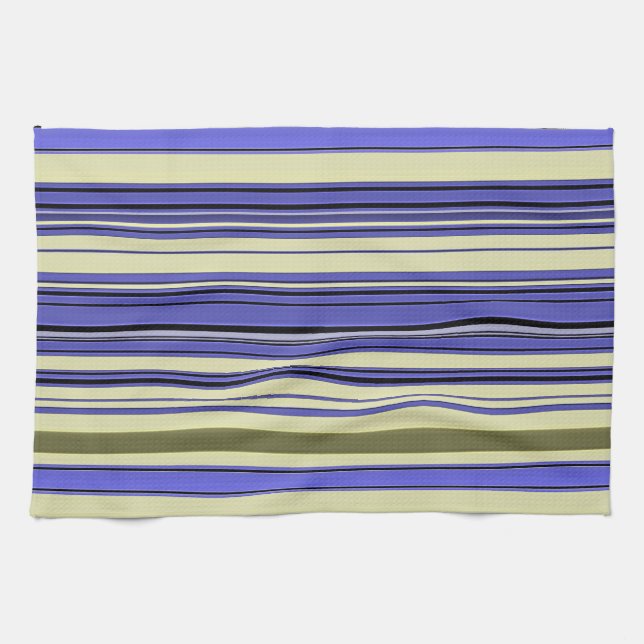 Paño De Cocina Rayas - Verde amarillo azul morado (Horizontal)