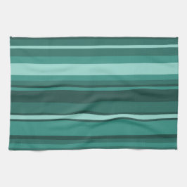 Paño De Cocina rayas verde azuladas