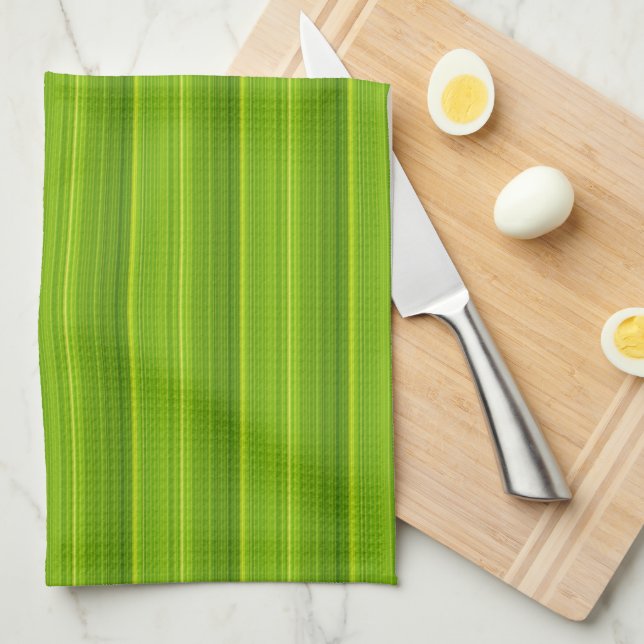 Paño De Cocina Rayas Verdes (Doblado Cuarto)