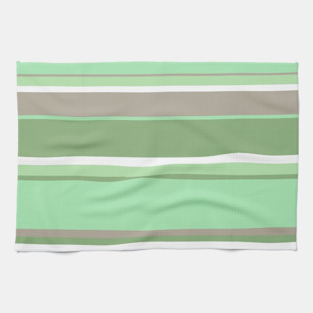 Paño De Cocina Rayas verdes pálidas (Horizontal)