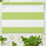 Paño De Cocina Rayas verdes, rayas blancas, patrón rayado<br><div class="desc">franjas elegantes,  elegantes y sofisticadas de color verde y blanco. Un regalo moderno y de moda,  perfecto para los amantes de las rayas de su vida.</div>