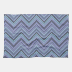 Paño De Cocina Rayas zigzag de color azul