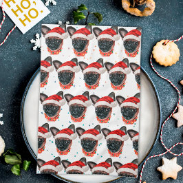 Paño De Cocina Raza de perro Griffon de Bruselas Navidad