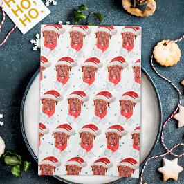 Paño De Cocina Raza de perro mastín francés Navidad
