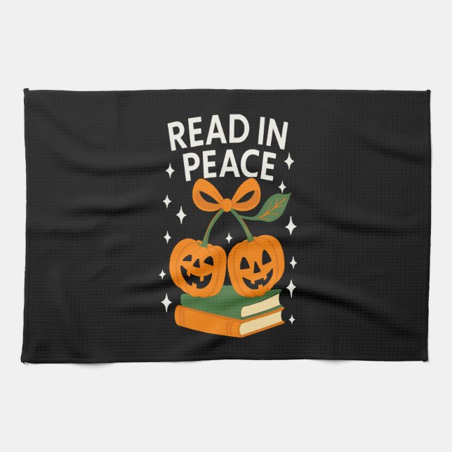 Paño De Cocina Read in Peace Funny Halloween Book (Horizontal)