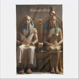 Paño De Cocina Realeza del Antiguo Egipto Rey y Reina