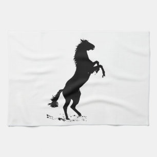 Paño De Cocina Rearing Horse Silhouette