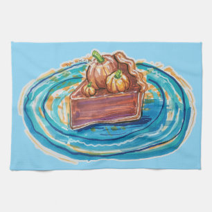 Paño De Cocina Rebanada de pastel de calabaza