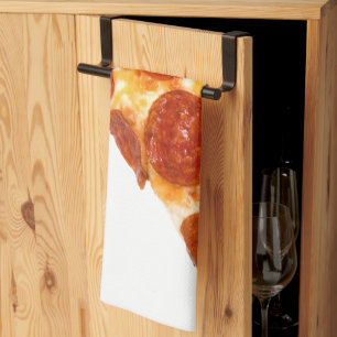 Paño De Cocina rebanada de pizza de pepperoni clásica de Slippery