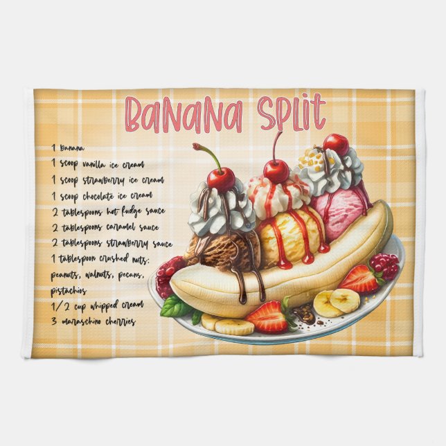 Paño De Cocina Receta Banana Split (Horizontal)