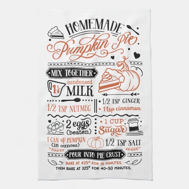 Paño De Cocina Receta casera de calabaza | Granja (Vertical)