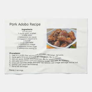 Paño De Cocina Receta de Adobo de Cerdo