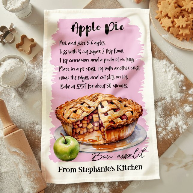Paño De Cocina Receta de Apple Pie personalizada (Subido por el creador)