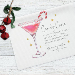 Paño De Cocina Receta de Candy Cane Martini para beber Navidades 