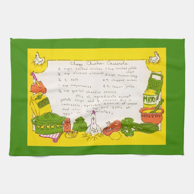 Paño De Cocina Receta de castellano de pollo con queso (Horizontal)