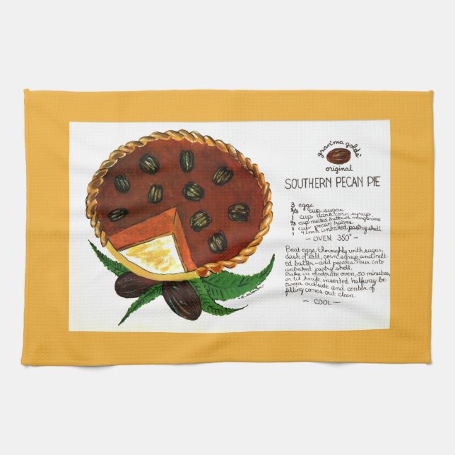 Paño De Cocina Receta de cerdo del sur de Pecan (Horizontal)