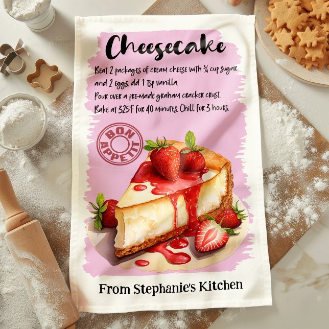 Paño De Cocina Receta de Cheesecake Personalizada (Subido por el creador)