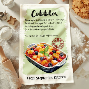 Paño De Cocina Receta de Cobbler Personalizada