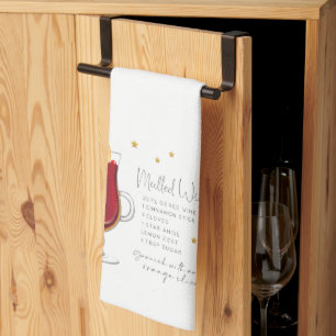 Paño De Cocina Receta de Cóctel de Navidad con Vino Caliente