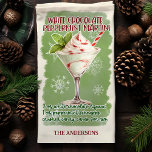 Paño De Cocina Receta de cóctel Martini de chocolate blanco con m<br><div class="desc">Eleva tu decoración de cocina de vacaciones con esta toalla de cocina personalizada de Navidades Martini de chocolate blanco Peppermint Martini. Esta toalla festiva ofrece una deliciosa receta de cócteles perfecta para reuniones de Navidades. Una elegante y práctica adición a cualquier cocina, lo que lo convierte en un gran regalo...</div>