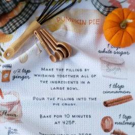 Paño De Cocina Receta de color de agua de calabaza Heirloom Toall
