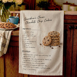 Paño De Cocina Receta de Galletas con Chispas de Chocolate Clásic