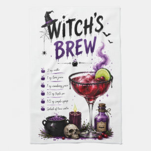 Paño De Cocina receta de Halloween de la poción de bruja