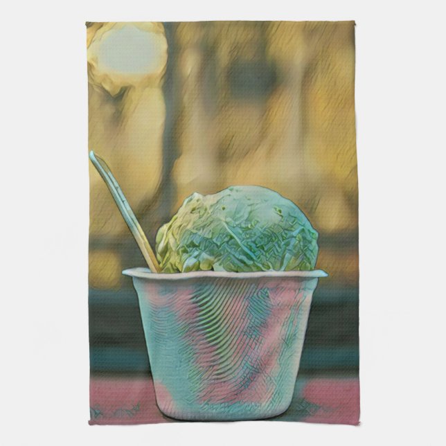Paño De Cocina Receta de helado (Vertical)