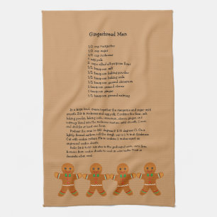 Paño De Cocina Receta de los navidades Gingerbread Men