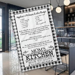 Paño De Cocina Receta de mamá de leche negra en casa de labrador<br><div class="desc">Cita de cocina de mamá con nombre, negro y blanco, manta de búfalo, damero, cocina de plantilla, toalla de receta DIY. Añade la receta de tu madre, abuela o mamá. Crea el conservador perfecto, un regalo memorable para Nana o el otro para reuniones familiares, tradiciones familiares, cumpleaños o ideas de...</div>