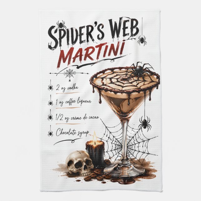 Paño De Cocina receta de Martini de telaraña (Vertical)