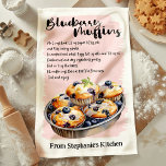 Paño De Cocina Receta de melón de arándano azul personalizada<br><div class="desc">Relájese en su cocina con esta toalla de cocina personalizada de Blueberry Muffin. Perfecto para panaderos y amantes del muffin, esta toalla ofrece una deliciosa receta de muffin de arándano y puede ser personalizada con su nombre o un mensaje especial. Una bella y funcional adición a cualquier cocina, lo que...</div>