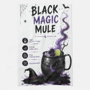 Paño De Cocina Receta de Mula de Magia Negra de Halloween