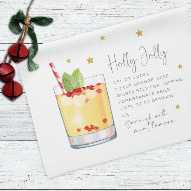 Paño De Cocina Receta de Navidades de vacaciones holly Jolly Bebe (Subido por el creador)