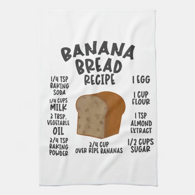 Paño De Cocina Receta de pan bananero (Vertical)