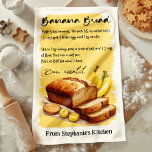 Paño De Cocina Receta de pan bananero personalizada<br><div class="desc">Añada un toque delicioso y personal a su cocina con esta toalla de cocina personalizada de Banana Bread Recipe. Con la receta clásica de pan bananero, esta toalla es perfecta para panaderos y amantes del pan bananero. Personalizar con su nombre o mensaje, haciéndolo un regalo único y práctico para cualquier...</div>