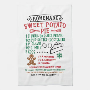 Paño De Cocina Receta de pastel de batata Navidad