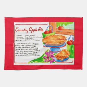 Paño De Cocina Receta de pastel de manzana campestre