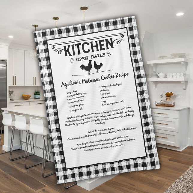 Paño De Cocina Receta de personalizado Granja Blanca Negra Buffal (Subido por el creador)